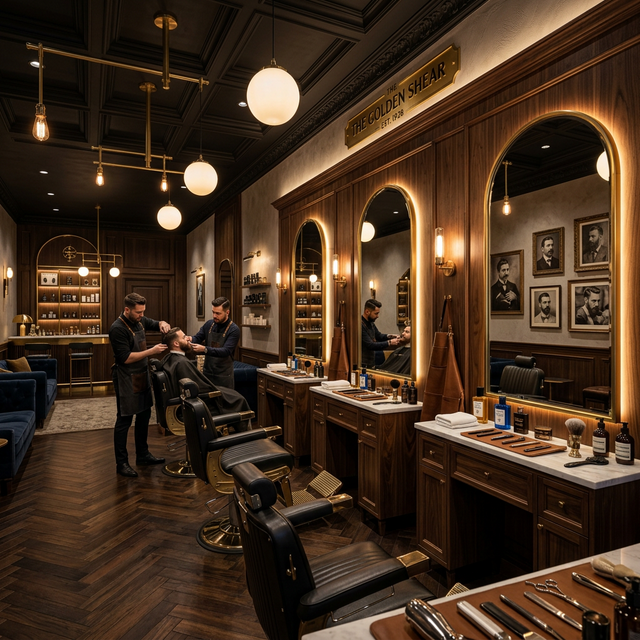 Luxe Barber Interior